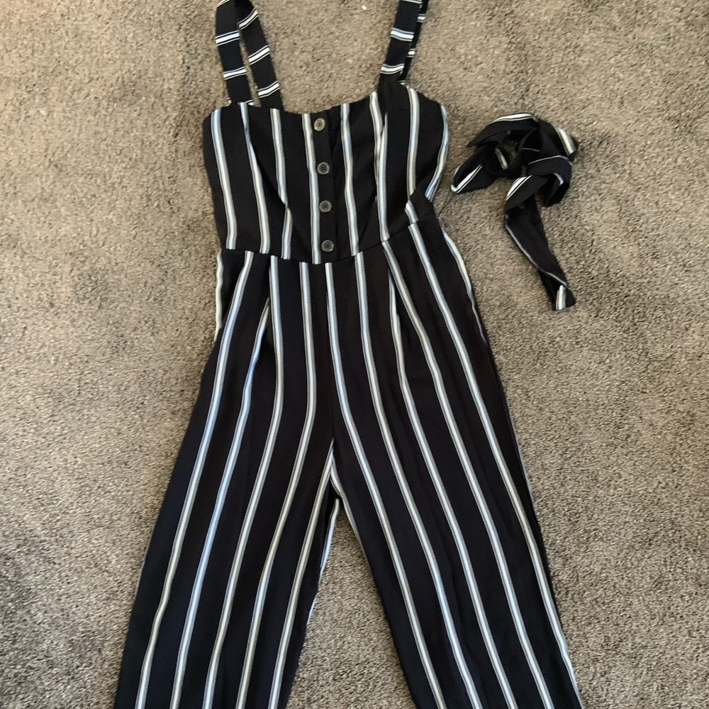 Striped pantsuit